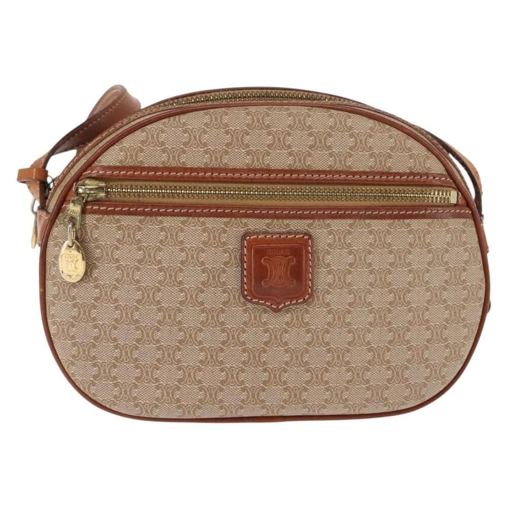Celine Macadam Shoulder Bag Beige